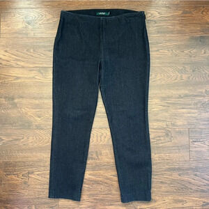 Lauren by Ralph Lauren Denim Capri Crop Pants Zip Up Womens Size 12